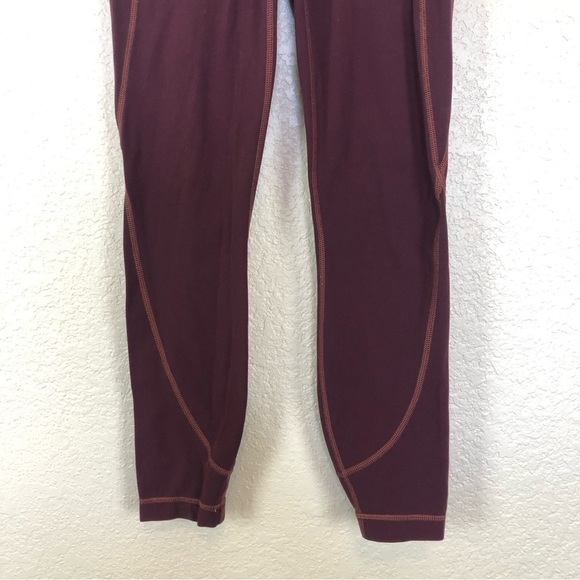 Athleta Salutation 7/8 Burgundy Ankle Leggings XS - Picture 4 of 9